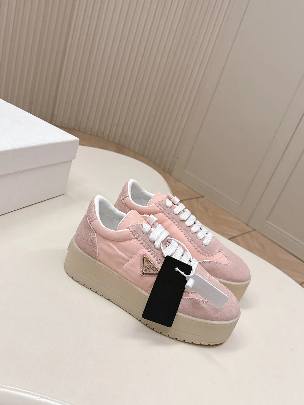 PRA 2026S Platform Sneakers 50 Pink Suede 663491
