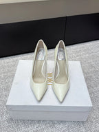 CD 26s High Heels Pump 105 White Patent Leather 661478
