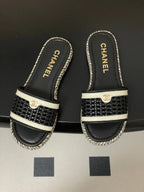 CC 26s Platform Slippers Black Cowhide 649461