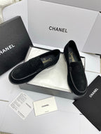 CC 26s Double C Loafers Black Suede 645306