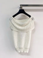 Chanel 2026 Off-the-shoulder Knitted Top Wool Cashmere