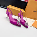 LV 26s Slingback 75 Fuchsia Pink Premium Satin 622451