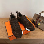 HM 26ss Sneakers Brown Fabric Suede 638582