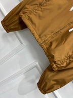 MIU 25S HOODED JACKET BROWN IN NYLON 263023