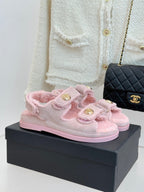CC 26 Dad Sandal Pink Velvet Wool 609761