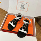 HM 26ss Sandals Black White   Leather 638532