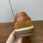 LP 26SS Velcro-strap Men Sneaker Camel Suede Leather 606507