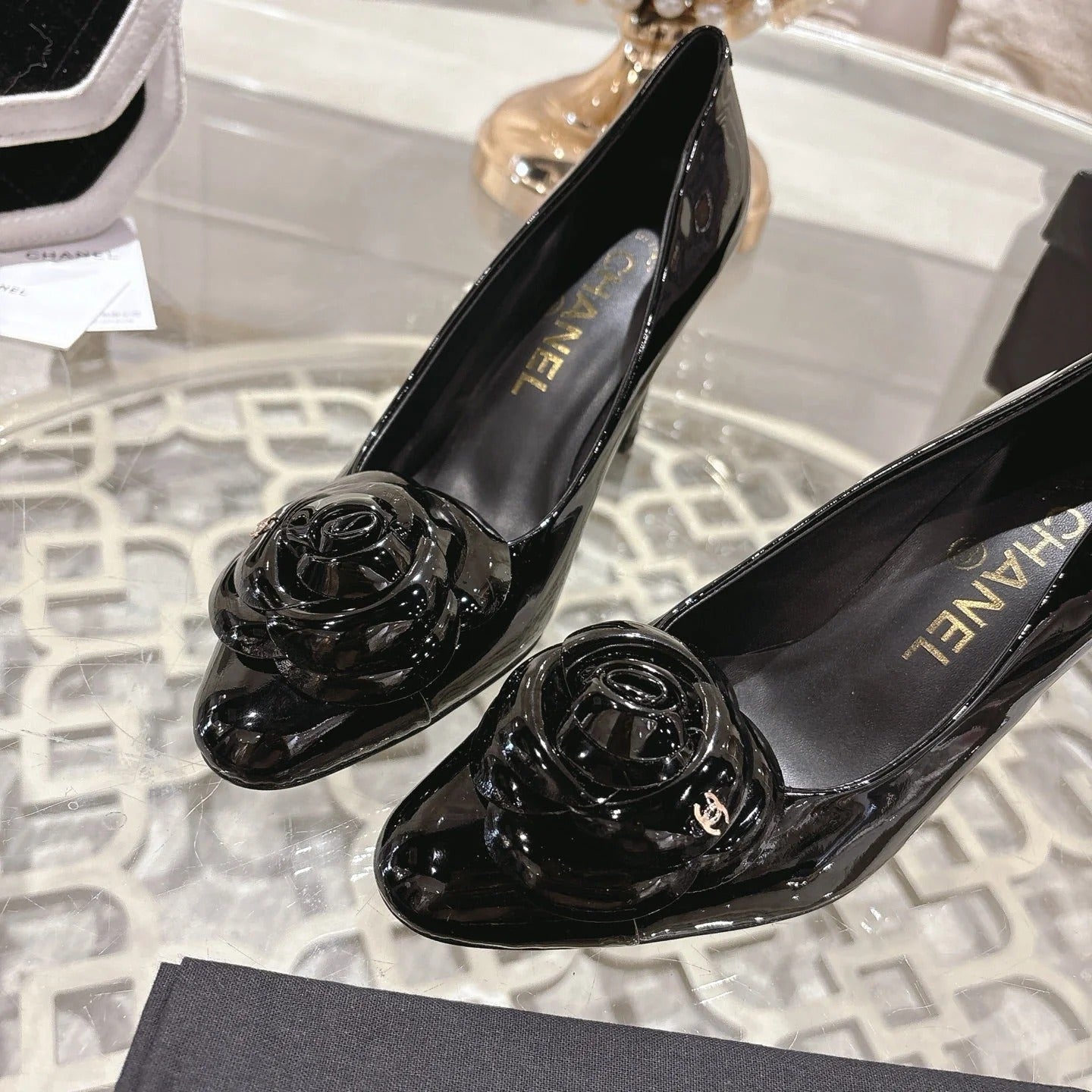 CC 26s High Heels Pump 85 Black Patent Leather 627005