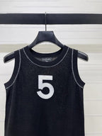 Chanel 2026 Wavy-edged Round Neck Knit Vest Tencel Viscose 356473