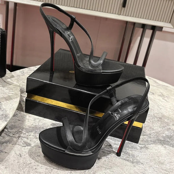 CL 2026 Rosalie Alta 150mm Sandal Black Leather 272350