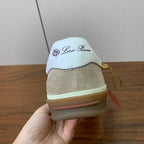 LP 26SS Velcro-strap Men Sneaker Beige mix White Suede Leather 606508