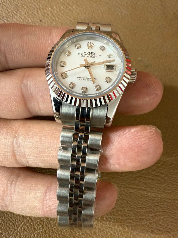 Rolex   Lady-Datejust 28mm White Diamond Dial
