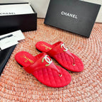 CC 26s Thong Sandals Red Sheepskin 648260