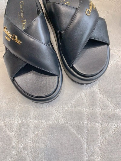 CD 26s Platform Sandals 65 Black Lambskin 644289