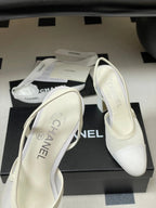CC 26s Slingback 95 White Mesh Fabric Sheepskin 649441