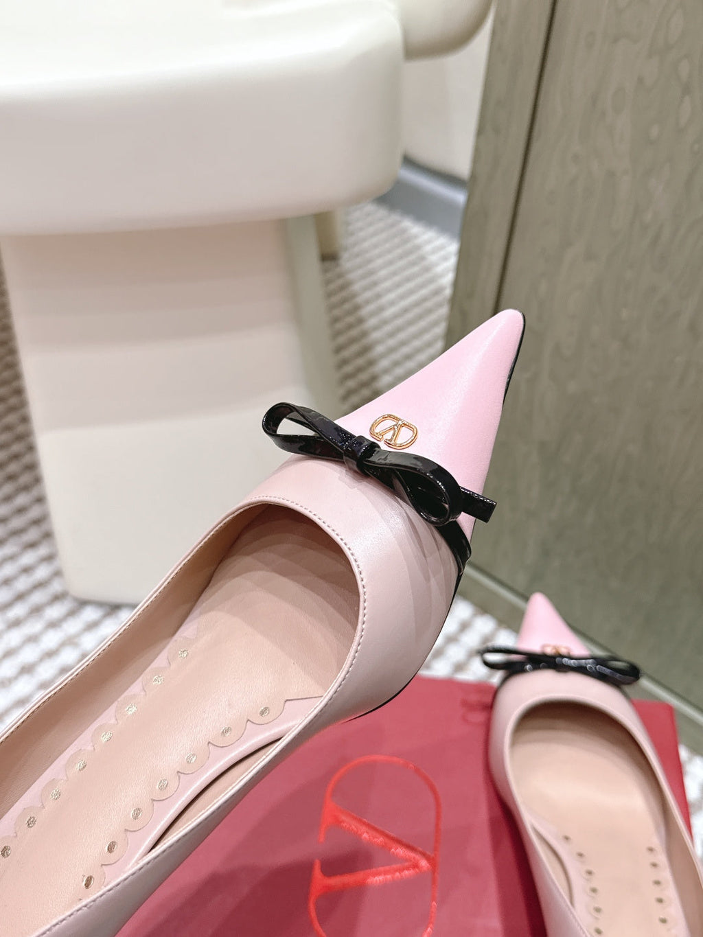 VT 26s Pump 45 Beige Pink   Leather 612250