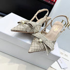 CD 26 Slingback 85 Champagne Beige Mesh Leather 622213