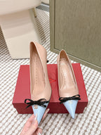 VT 26s Pump 45 Beige Blue   Leather 612252