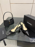 CC 26s Slingback 65 Black Suede Cowhide 651326