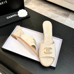 CC 2026 Wedge Sandals 65 Light Beige Suede 667773