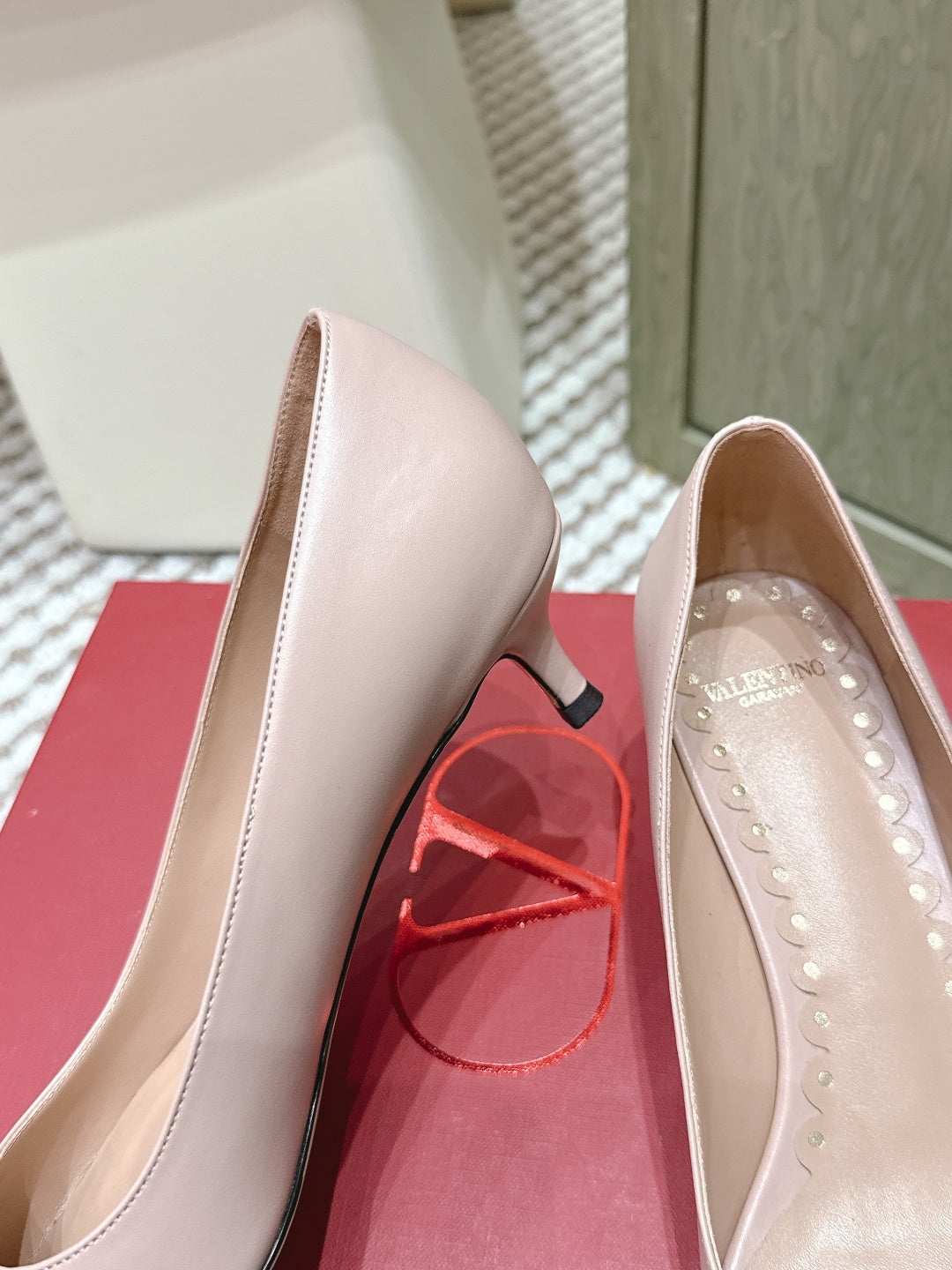 VT 26s Pump 45 Beige Pink   Leather 612250
