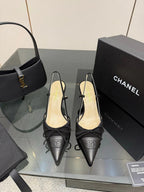 CC 26s Slingback 65 Black Suede Cowhide 651326