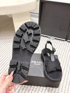 PRA 2026S Platform Sandals Black Canvas 657528