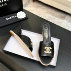 CC 2026 Wedge Sandals 65 Black Lambskin 667766