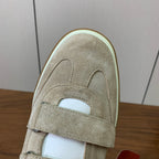 LP 26SS Velcro-strap Men Sneaker Beige mix White Suede Leather 606508
