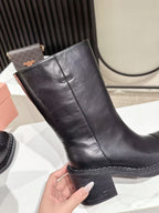 Miu Miu 2026 Boot 50mm Black Calfskin 621334