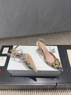 VT 26s Slingback 80 Multicolor Metallic Snake Skin 613876