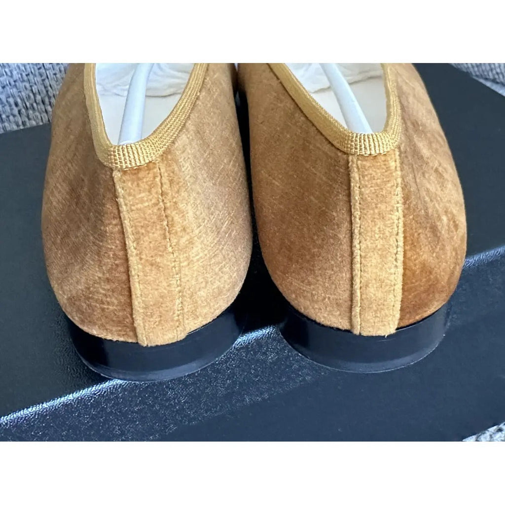 CC Cambon Ballet Flats Camel Velvet