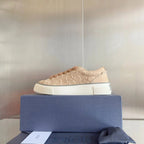 CD 26 B33 Platform Sneakers Light Brown Monogram Cowhide 609189