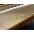 CC Cambon Ballet Flats Camel Velvet