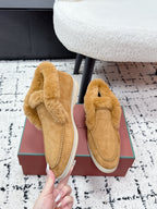 LP 26SS Open Walk Ankle Boot Yellow Suede Fur 617391