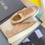 CD 26 B33 Platform Sneakers Light Brown Monogram Cowhide 609189