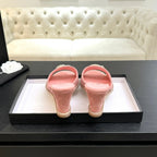 CC 2026 Wedge Sandals 65 Pink Suede 667768