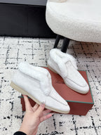 LP 26SS Open Walk Ankle Boot Off-white Suede Fur 617388