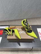 CL 26SS High Heel Pump 100 Neon Yellow Patent Leather 613874