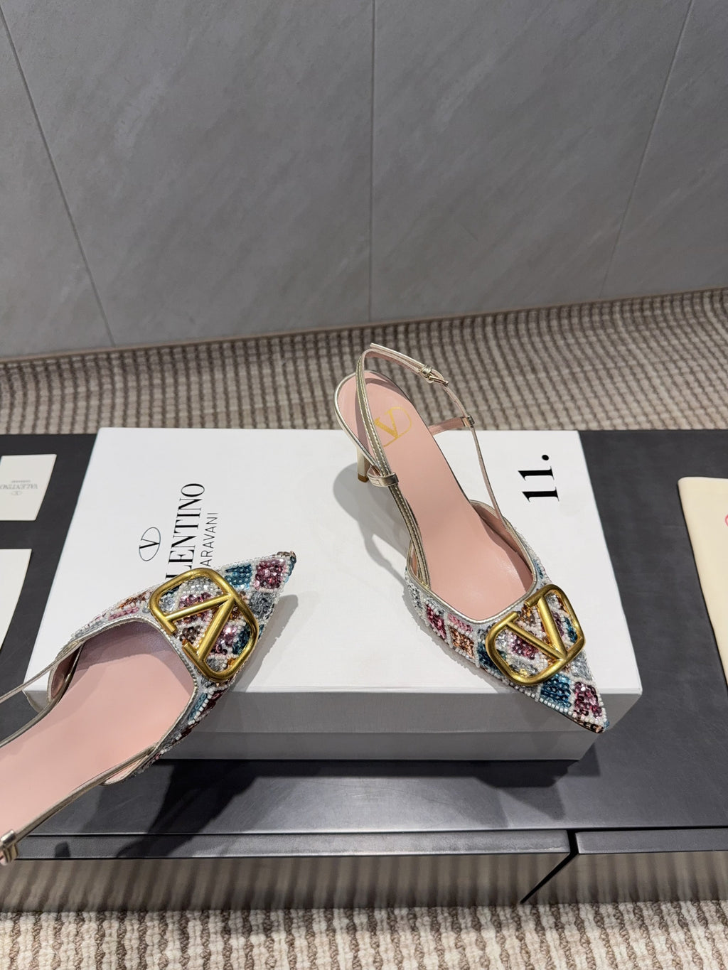 VT 26s Slingback 80 Multicolor Metallic Snake Skin 613876