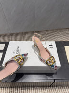 VT 26s Slingback 80 Multicolor Metallic Snake Skin 613876