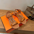 HM 26ss Sandals Camel Brown   Leather 638534