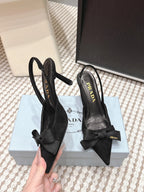 PRA 2026S Slingback 70 Black Suede 657735