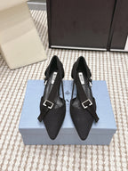 PRA 2026S High Heel Pump 45 Black Canvas 658334