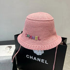 WOVEN BUCKET HAT PINK 674000