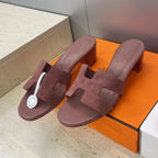 HM 26ss Oran Sandals 45 Dusty Rose Suede Cowhide 607217