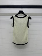 CHANEL ROUND-NECK SEQUIN KNIT VEST 274864