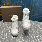 LP WINTER NUAGES HIGH SNEAKERS WHITE LAMBSKIN