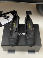 HIGH BALLET MARY JANE 50MM IN BLACK RAFFIA