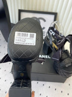 CC 26s Platform Sandals 75 Black Sheepskin 650087